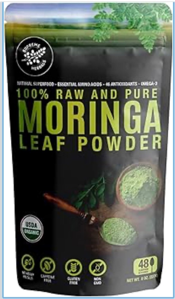 💪100% Raw & Pure Moringa Leaf Powder USDA Organic 8oz 48 Servings EXP 01/2028