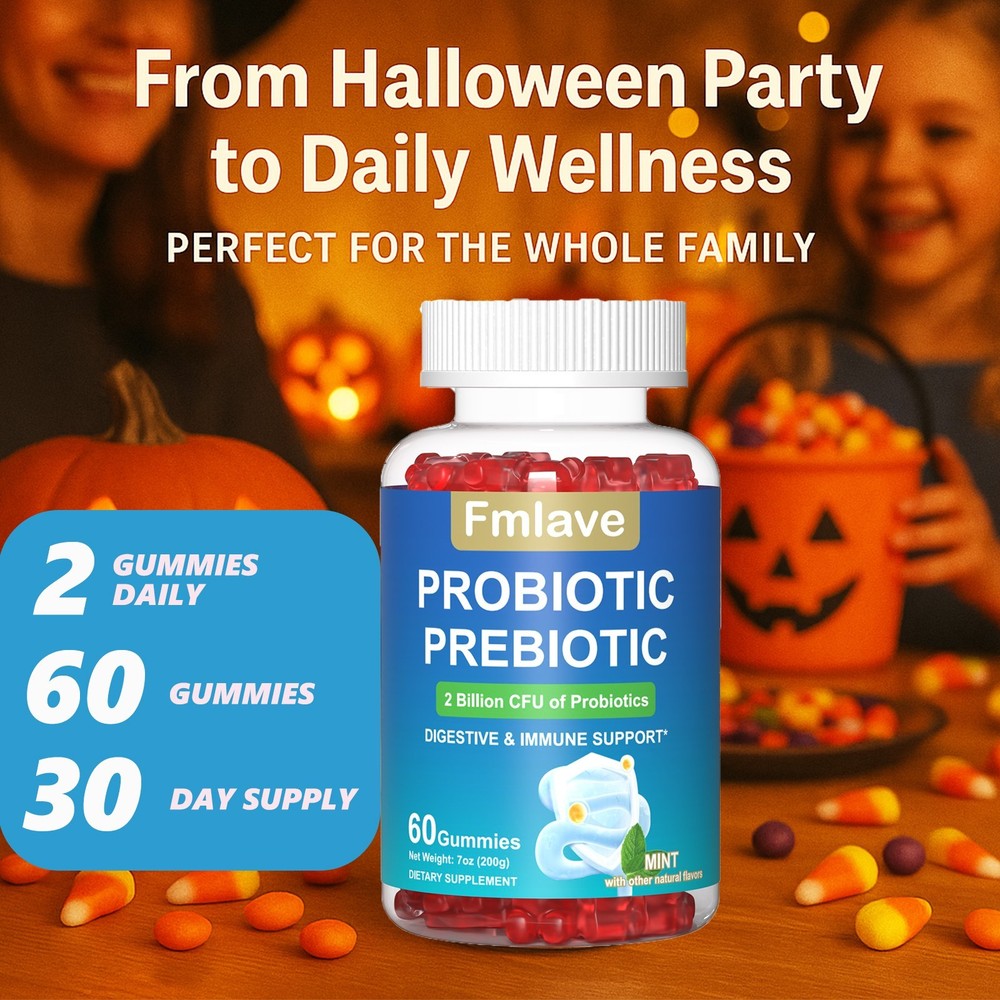 Probiotic Gummies for Women, Men & Teens 2 Billion CFUs Immune & Gut Health 60pc
