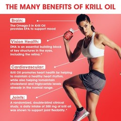 Antarctic Krill Oil Softgels Fish Oil Omega-3 Complex, EPA, DHA & Astaxanthin