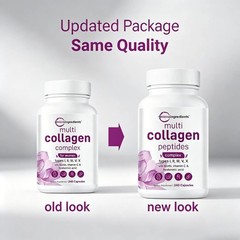 Micro Ingredients Multi Collagen Pills–Types I,II,III,V,X for Hair, Skin & Nails