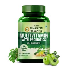 Multivitamin With Probiotics – 60 Ingredients Supplement 180 Veg Tablets
