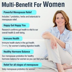 120 Billion CFU Probiotic – Menopause Support Probiotics for Women, Natural M…