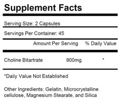 1 pc Choline Bitartrate 900mg Nootropic Fatty Liver Brain Memory Booster