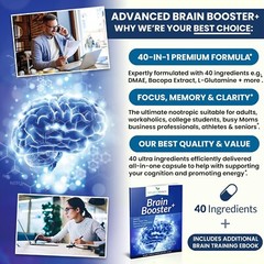 40-in-1 Brain Booster Supplement For Focus, Memory, Clarity, Energy | Advance…