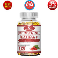 120 Premium Berberine HCL High Potency Anti-inflammatory,Blood Sugar Support
