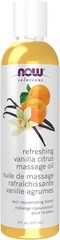 NOW, Refreshing Vanilla Citrus Massage Oil, 8-Ounc