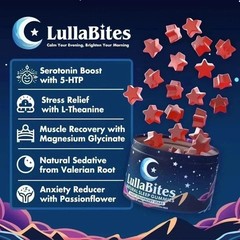 LullaBites Melatonin-Free Sleep Gummies Strawberry 60ct 30 Servings