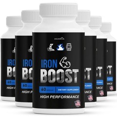 (6 Pack) Iron Boost High Performance Supplement, IronBoost Capsules