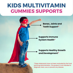 Zaytun Vitamins Halal Kids Multivitamin Gummies, Natural, 90 Gummies Made in USA