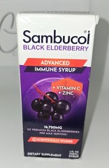 Sambucol Black Elderberry Advanced Immune Syrup Vitamin C Zinc 4 oz Exp 09/23