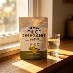 5 Pack Resilia Oil of Oregano 6000mg with Black Seed Oil Softgels – 60 Softgels