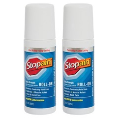 Pain Relief Roll On Gel 3oz (2 Pack) USA Made, Max Strength Fast Acting with …