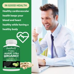 Bergamot Vegetarian Capsules 1400 mg, Balances Blood Circulation, Antioxidant