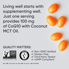 100mg CoQ10 Supplement – Coconut Oil & Bioperine for Maximum Absorption