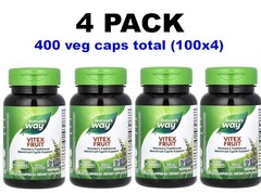 Nature’s Way, Vitex Fruit, 4 PACK, 400 mg, 100 Vegan Capsules each (400 total!)
