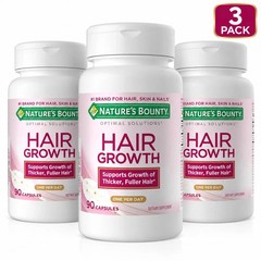 3 Pack Hair Growth Nature Bounty Support – Essential Vitamins 90 Capsules
