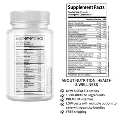 Bravenly Burn- Blood Sugar Support- 60 Capsules