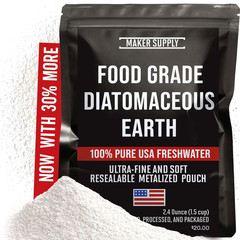 Food Grade Diatomaceous Earth Powder – 2.4 Oz | Ultra Fine Freshwater DE | Natur
