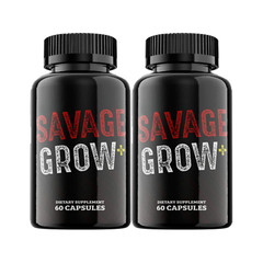 2-Pack Savage Grow Capsules Natural Strength Supplement- 120 Capsules