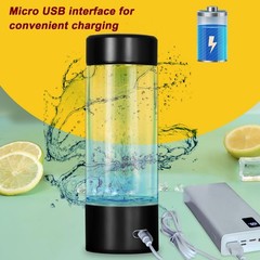Hydrogen Water Bottle,Portable Generator Machine, Black