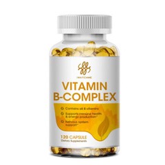 Vitamin B Complex 120 Capsules B1,B2,B3,B5,B6,B7,B9,B12, Immune Support Pills