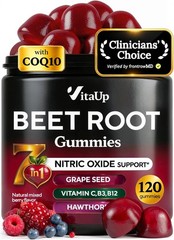 Beet Root Gummies – Beetroot Gummies with CoQ10, Grape Seed, Vitamin C, B12 & B3