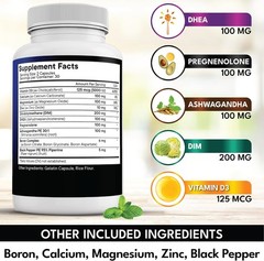 NEW AGE DHEA Supplement – Pregnenolone for Men & Women with DIM, Ashwagandha,…
