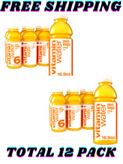 vitaminwater Rise Zero Sugar Orange Flavored Water Beverage, 16.9 fl oz, 12 Pack