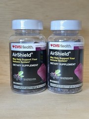 Lot 2- CVS Health AirShield Gummies Elderberry Immune Support 50ct Ea-Exp 10/26