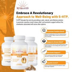 5-HTP Supplement, Serotonin for Sleep and Stress, Supports Weight Loss – 180 Cap
