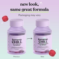 Lemme Chill Stress Relief Gummies (60 Gummies) | 300mg KSM-66 Ashwagandha, Lemon
