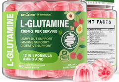 L-Glutamine 1200mg Gut & Immune Support Gummies,Leaky Gut Repair Supplement