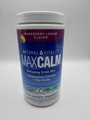 Natural Vitality MAXCALM Raspberry-Lemon Flavored Relaxing Drink Mix 16oz