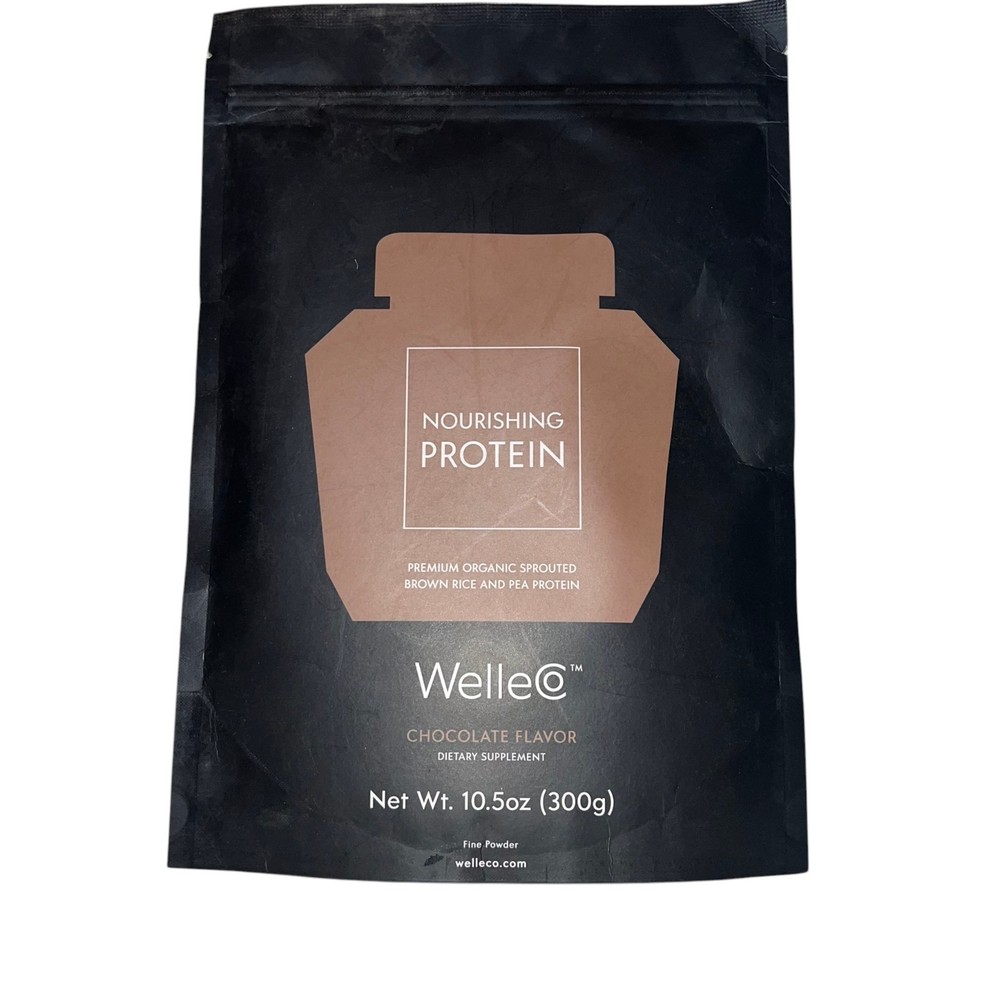 WelleCo Nourishing Protein Chocolate 35.2oz 1kg Brown Rice & Pea BB 02/27 New