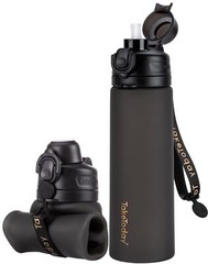 Collapsible Water Bottles 20oz, Leak Proof, BPA-Free, Foldable Silicone Trave…