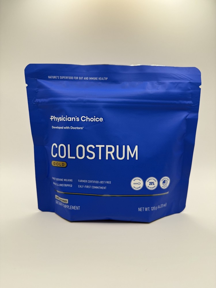 Physician Choice Colostrum Gold Dietary Supplement Unflavored 120g – Brand New