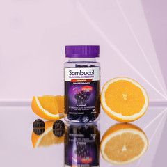 4Pk Sambucol Black Elderberry Immune Support Gummies with Vitamin C & Zinc, 30Ct