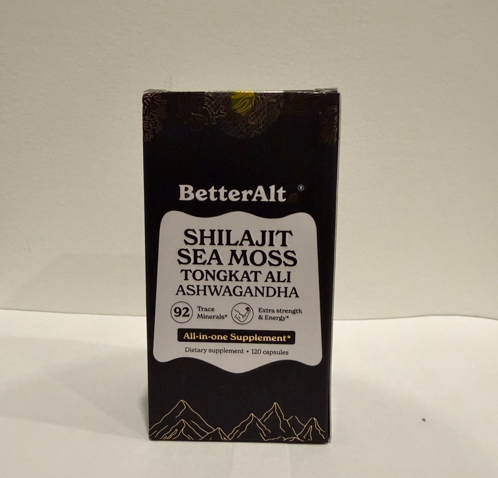 BetterAlt Sea Moss Shilajit, Maca Root, Ginkgo Biloba, Sea Moss, Ashwagandha