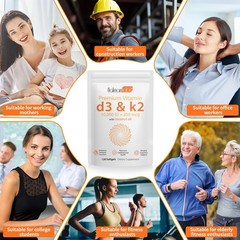 MXCZBSM Vitamin D3 K2 1 Bag 60-day Supply