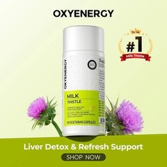 Milk Oxyenergy Thistle Liver Detox & Colon Cleanse,Natural Liver Health Support