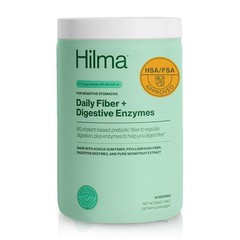 Hilma Daily Fiber and Digestive Enzymes, Fiber Supplement Powder with Prebiot…