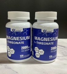 2 PACK Magnesium L Threonate – 120x Capsules – 2000 MG per Serving – Non-GMO