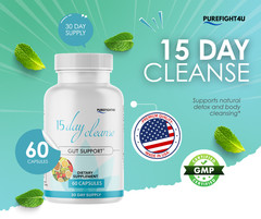 15 Day Cleanse Supplement Support for Cleansing and Gut Detox – 2 Bottles