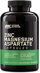Optimum Nutrition, Zinc Magnesium Aspartate Vitamin, 180 Capsules