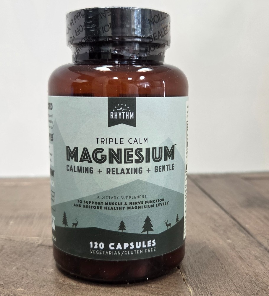 RHYTHM Triple Calm Magnesium – 150mg Taurate Glycinate Malate 120 Capsules – New