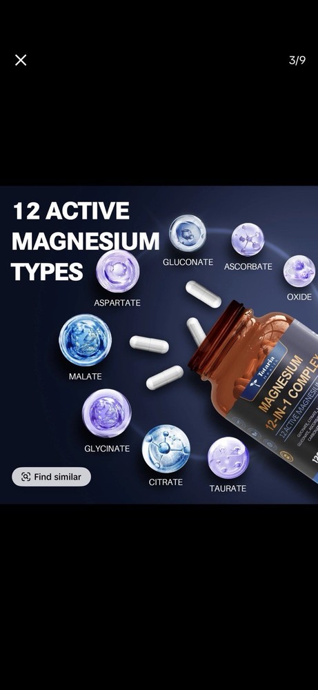 12-in-1 Magnesium Complex 700mg, High Absorption Forms for Daily Support