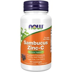 NOW FOODS Sambucus Zinc-C 60 Lozenges