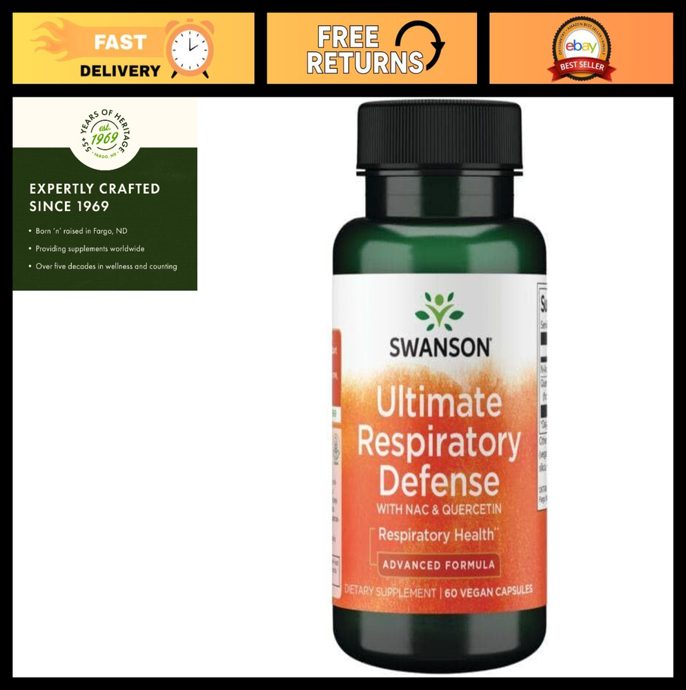 Vegan Respiratory Defense Supplement – 60 Capsules for Lung Health & Support