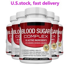 5-Pack Blood Sugar Complex – Daily Natural Blood Sugar Capsules Support -300Caps