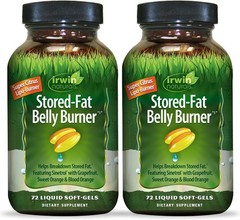 Stored-Fat Belly Burner 72 Liquid Softgels Pack of 2 | Sinetrol Citrus Blend …